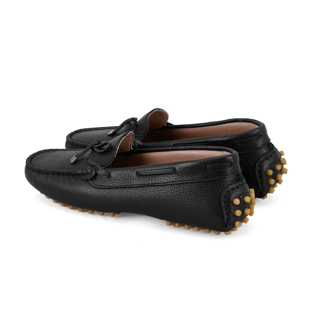 Kadın Siyah Deri Loafer