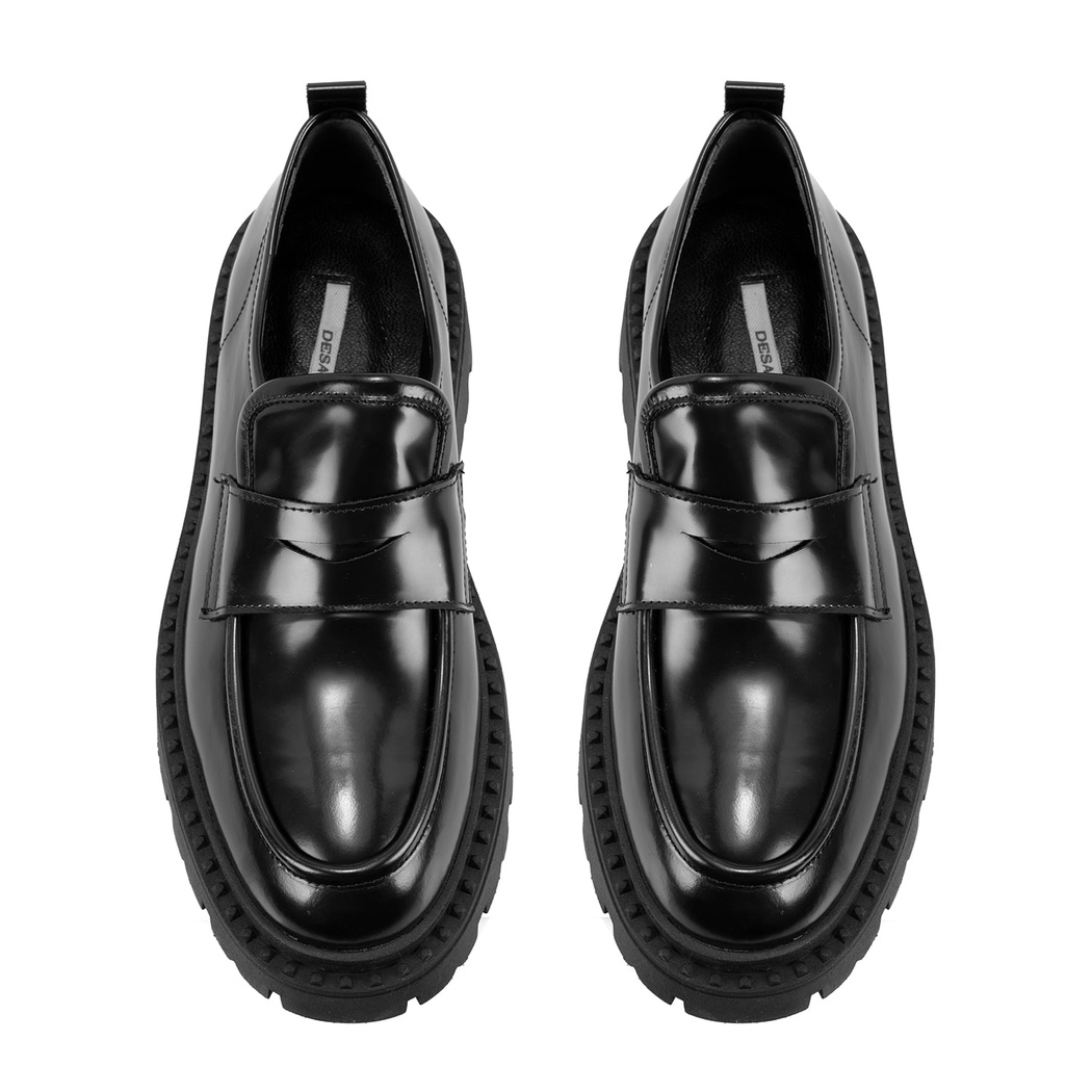 Kadın Siyah Deri Loafer