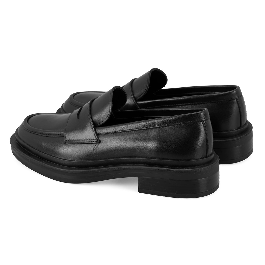 Kadın Siyah Deri Loafer