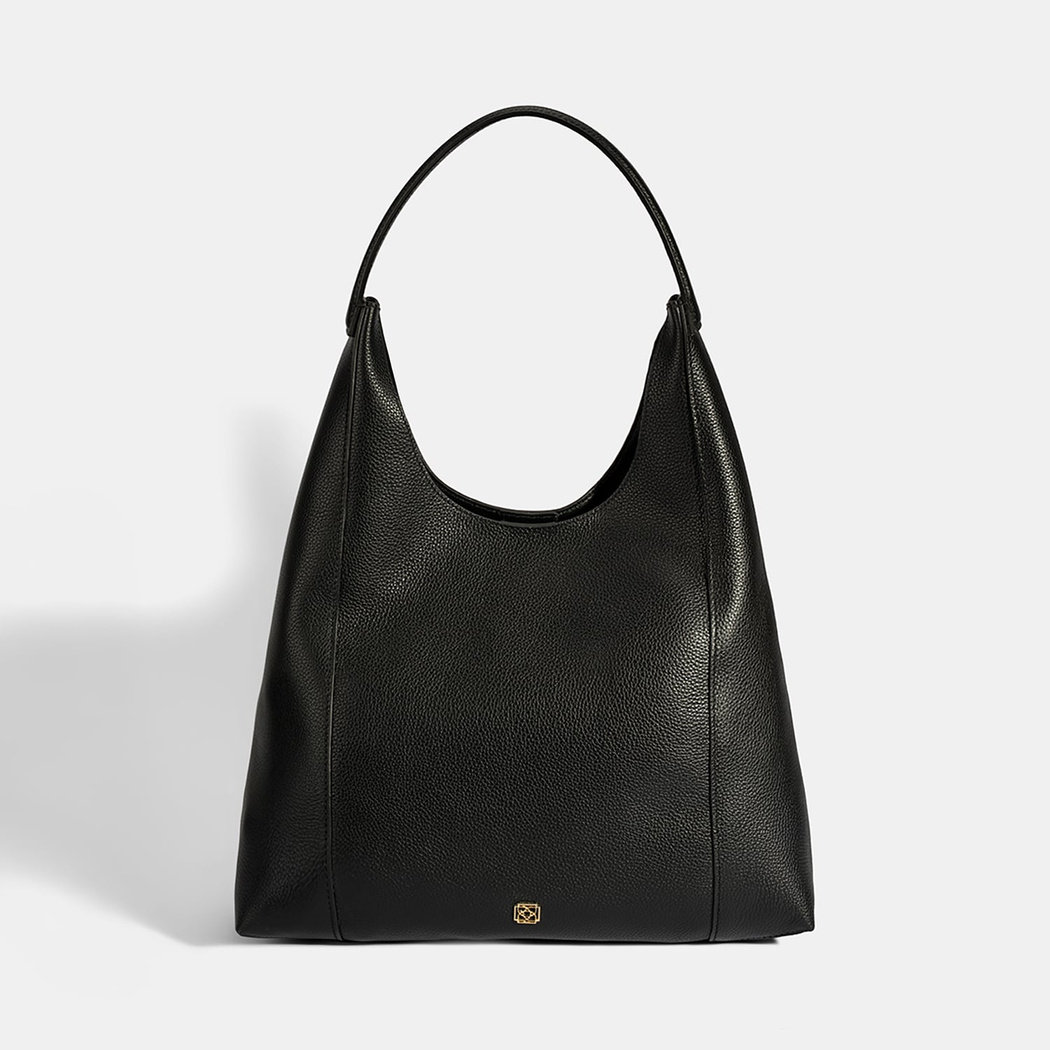 Kadın Siyah Deri Omuz Çantası