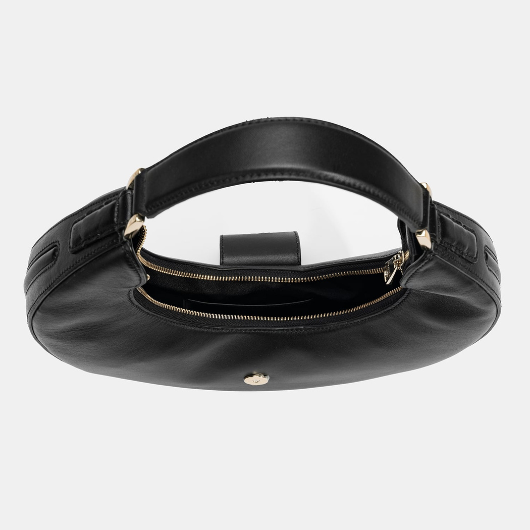 Kadın Siyah Deri Omuz Çantası