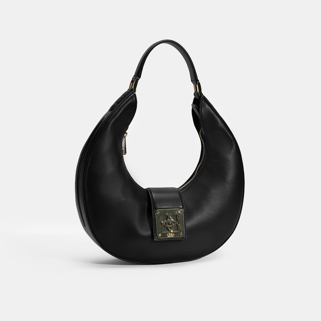 Kadın Siyah Deri Omuz Çantası