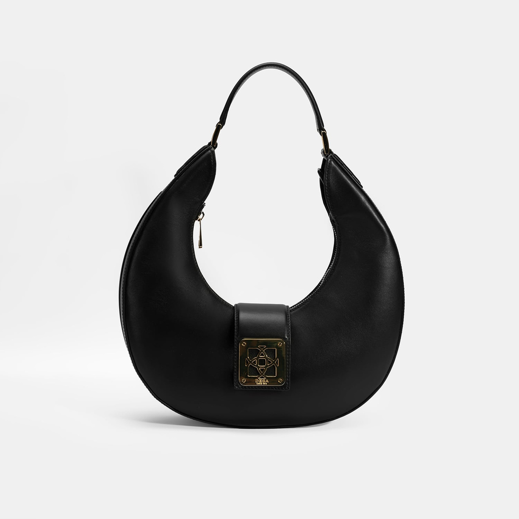 Kadın Siyah Deri Omuz Çantası