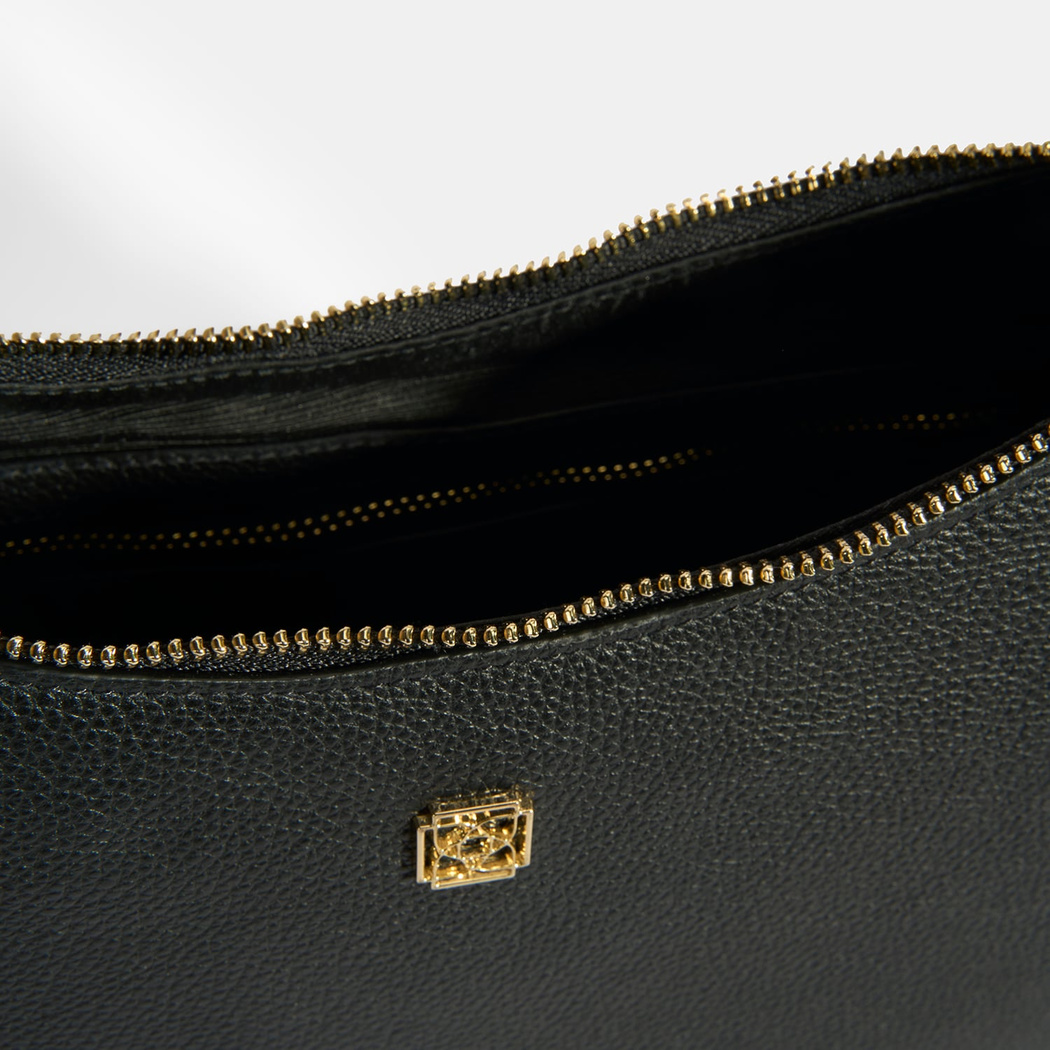 Kadın Siyah Deri Omuz Çantası