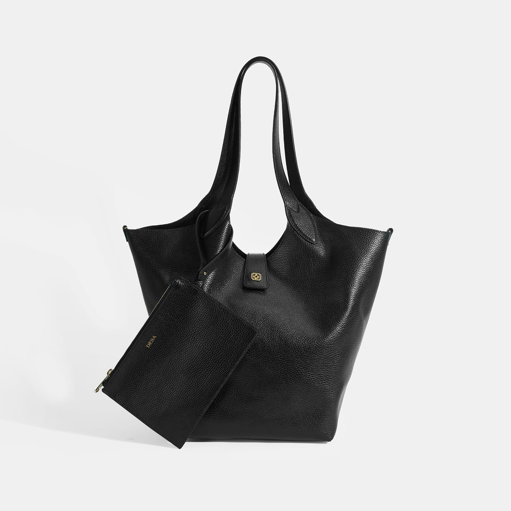 Kadın Siyah Deri Omuz Çantası