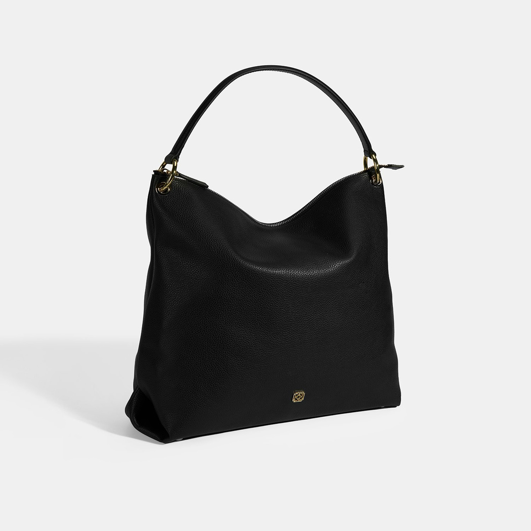 Kadın Siyah Deri Omuz Çantası