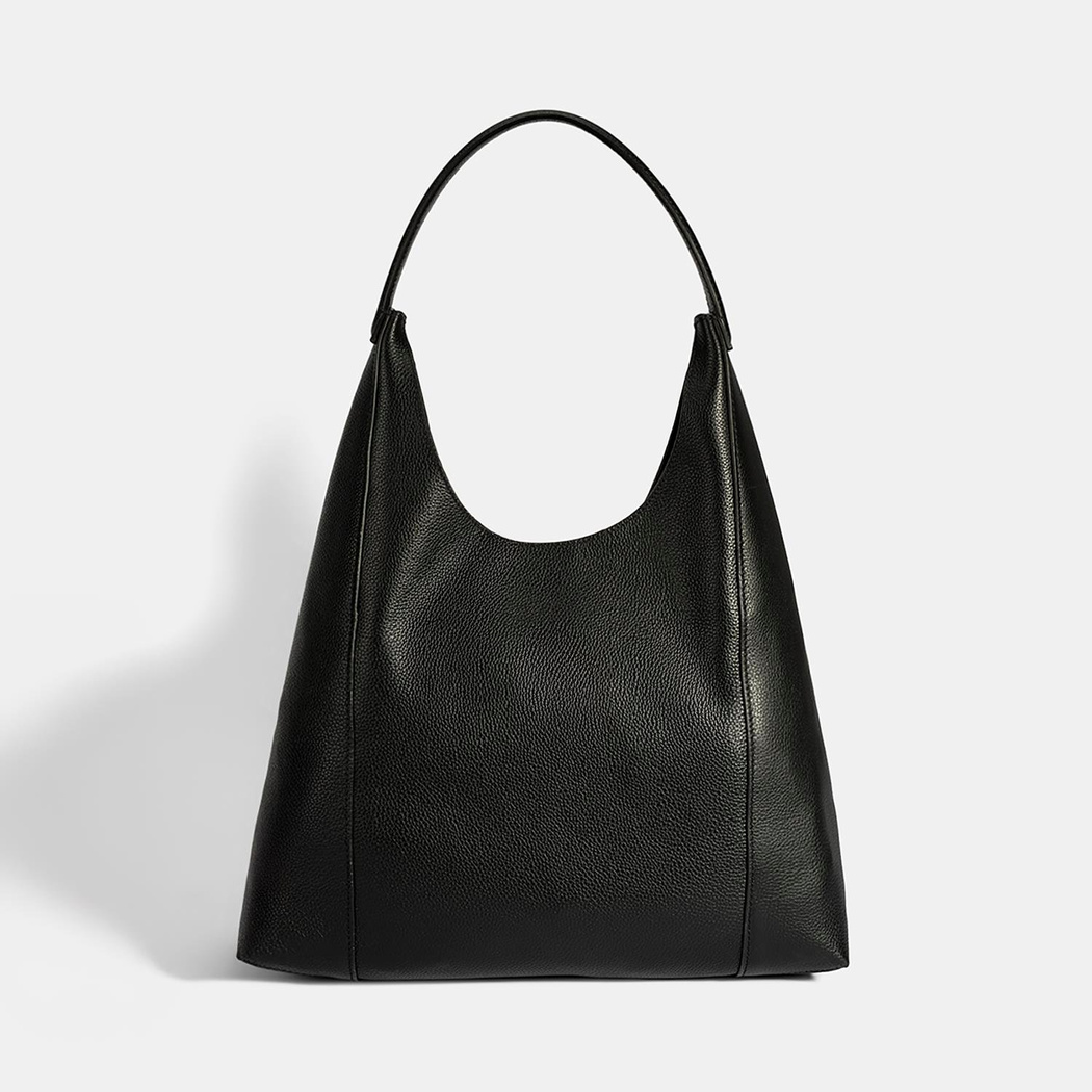 Kadın Siyah Deri Omuz Çantası