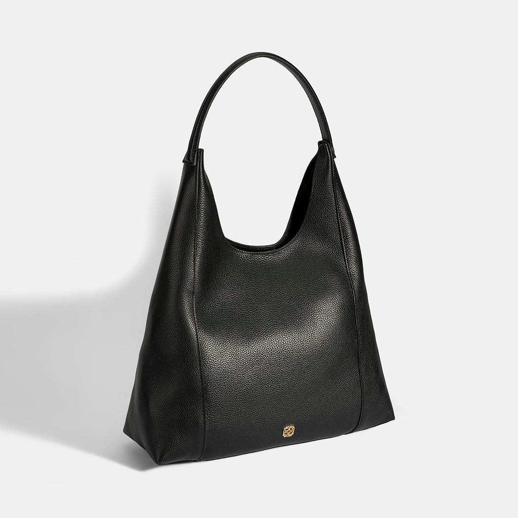 Kadın Siyah Deri Omuz Çantası