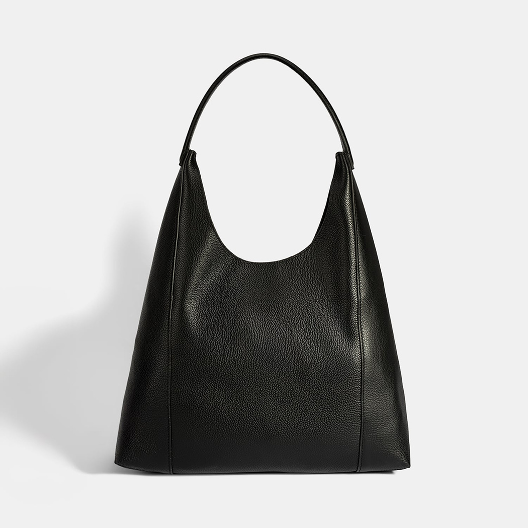 Kadın Siyah Deri Omuz Çantası