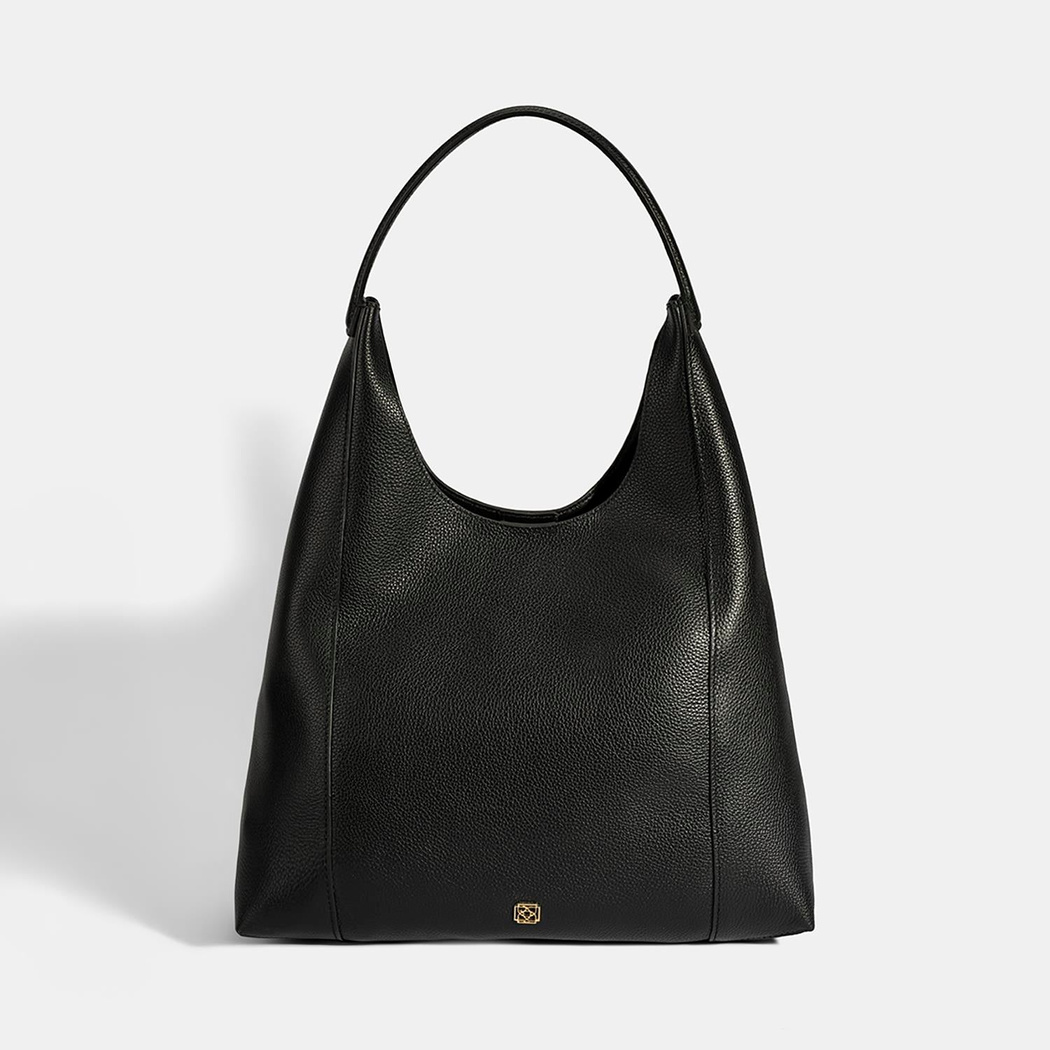 Kadın Siyah Deri Omuz Çantası