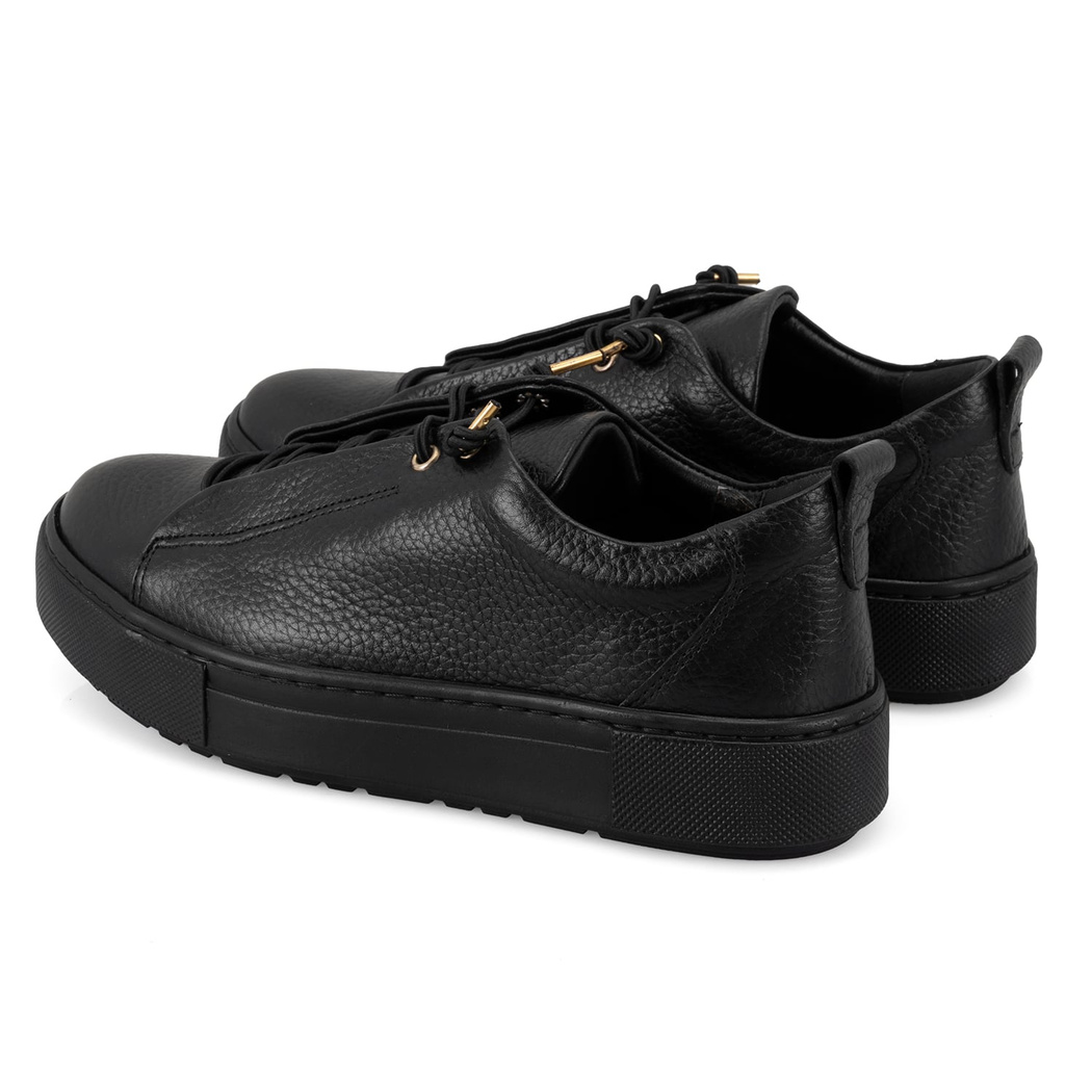 Kadın Siyah Deri Spor Ayakkabı