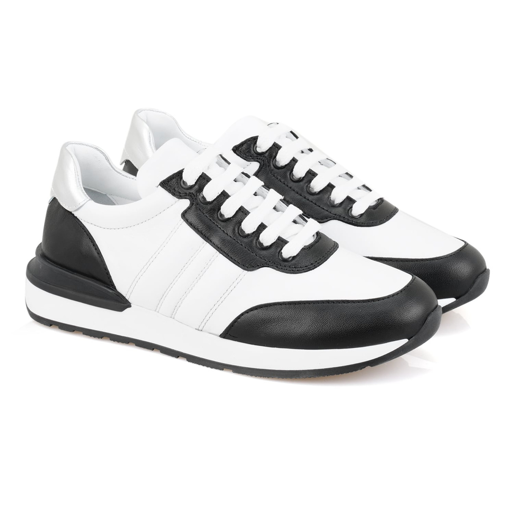 Kadın Siyah Deri Spor Ayakkabı