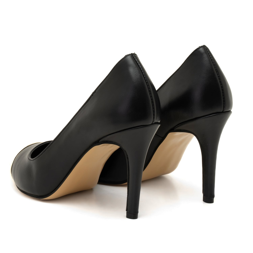 Kadın Siyah Deri Stiletto 