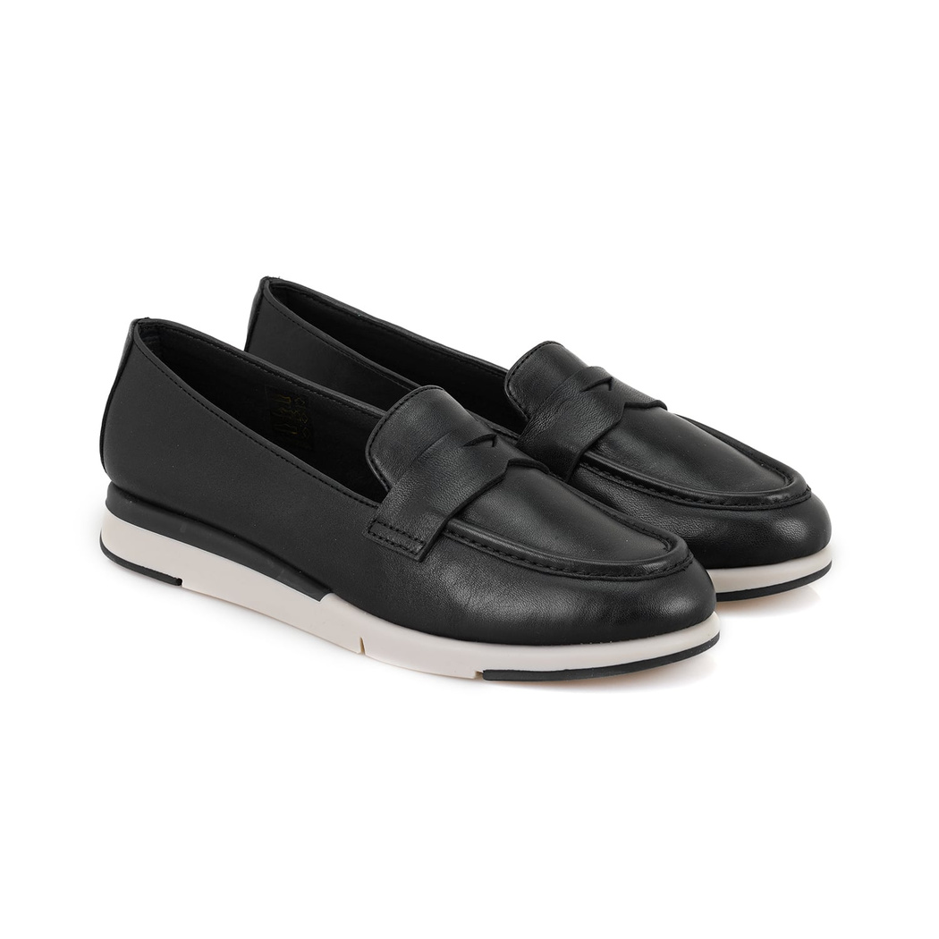 Kadın Siyah DesaComfort Deri Günlük Ayakkabı