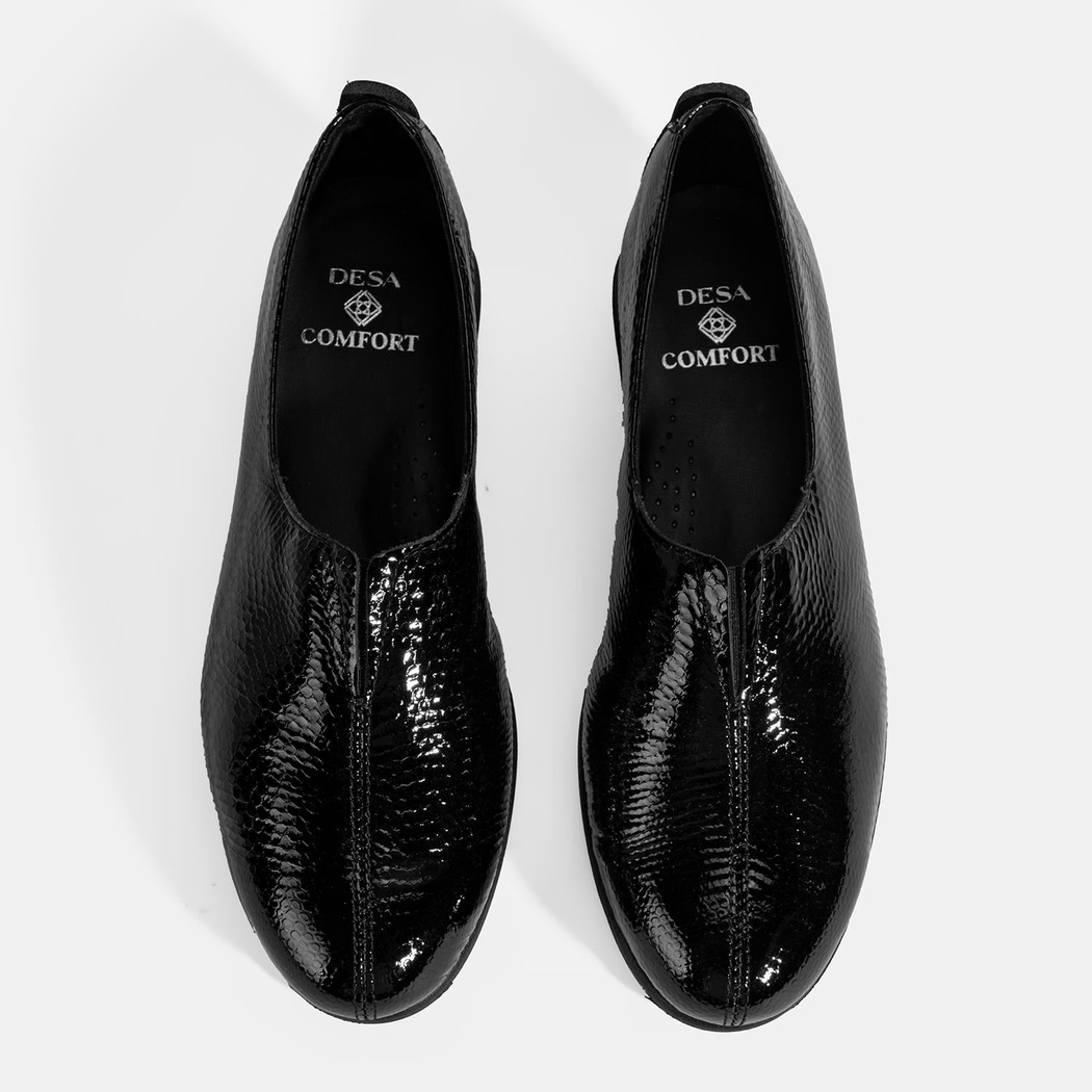 Kadın Siyah DesaComfort Deri Günlük Ayakkabı