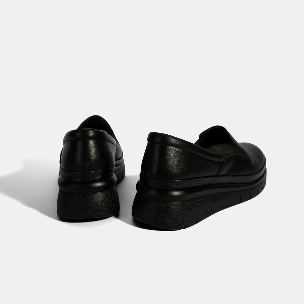 Kadın Siyah DesaComfort Deri Günlük Ayakkabı