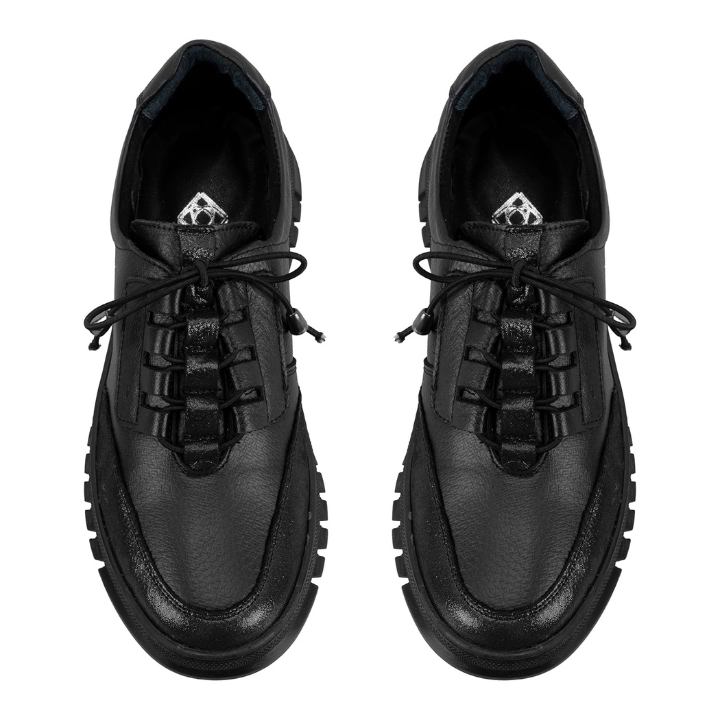 Kadın Siyah DesaComfort Deri Günlük Ayakkabı