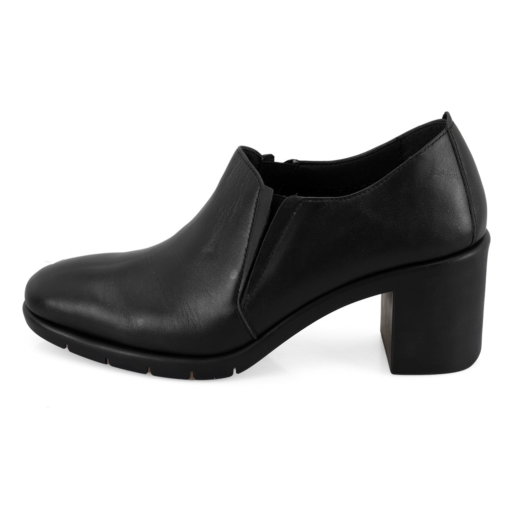 Kadın Siyah DesaComfort Topuklu Deri Günlük Ayakkabı
