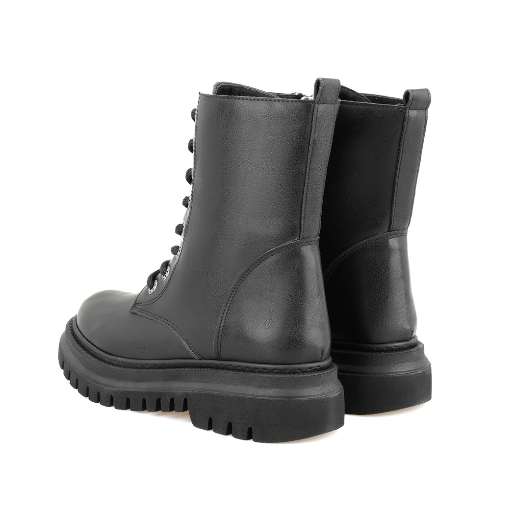 Kadın Siyah Fermuarlı Bot