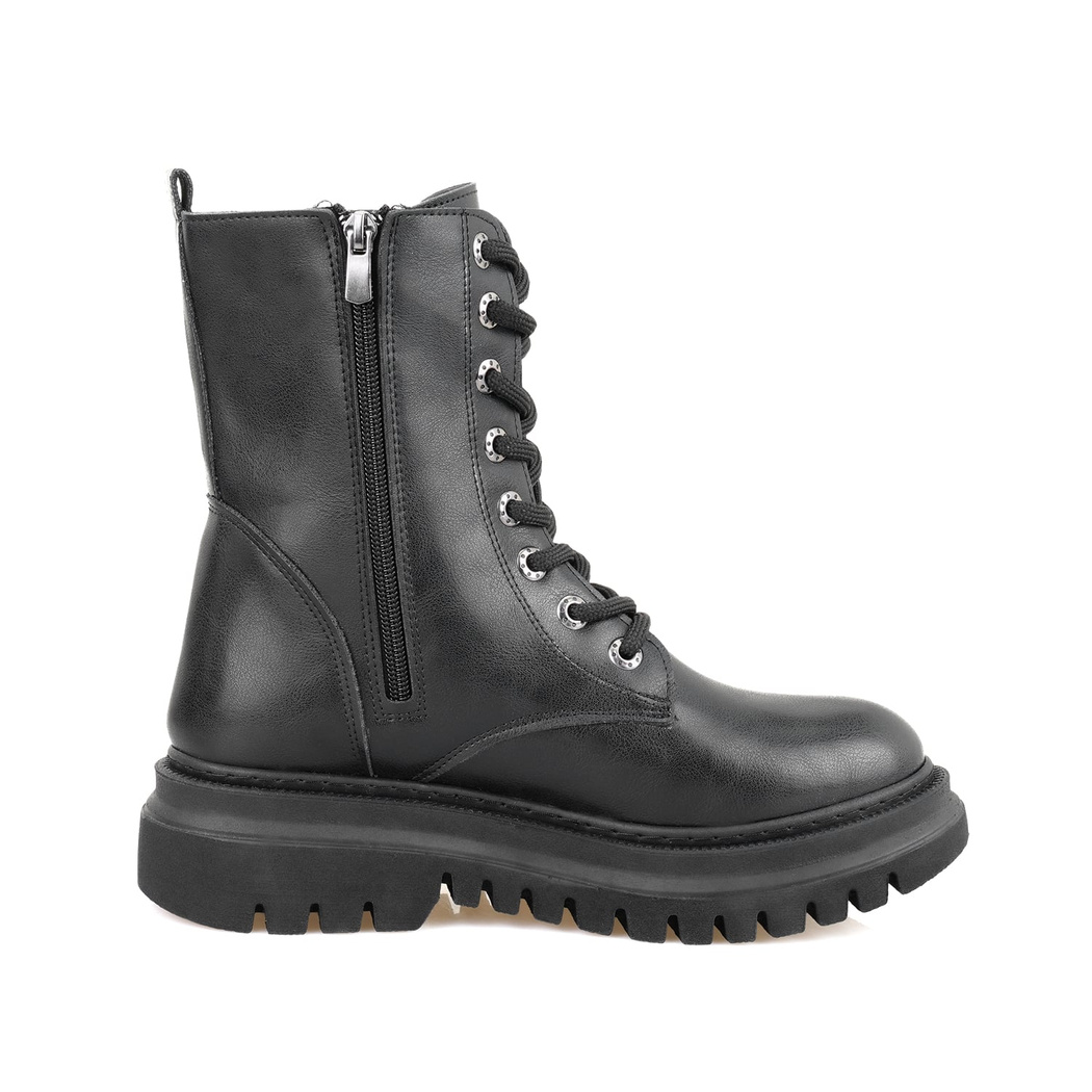 Kadın Siyah Fermuarlı Bot