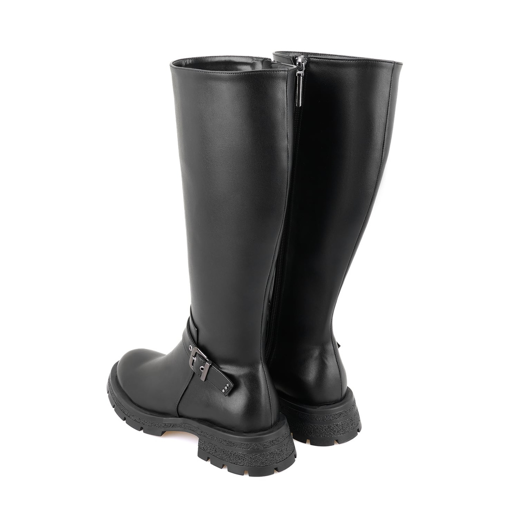 Kadın Siyah Fermuarlı Çizme