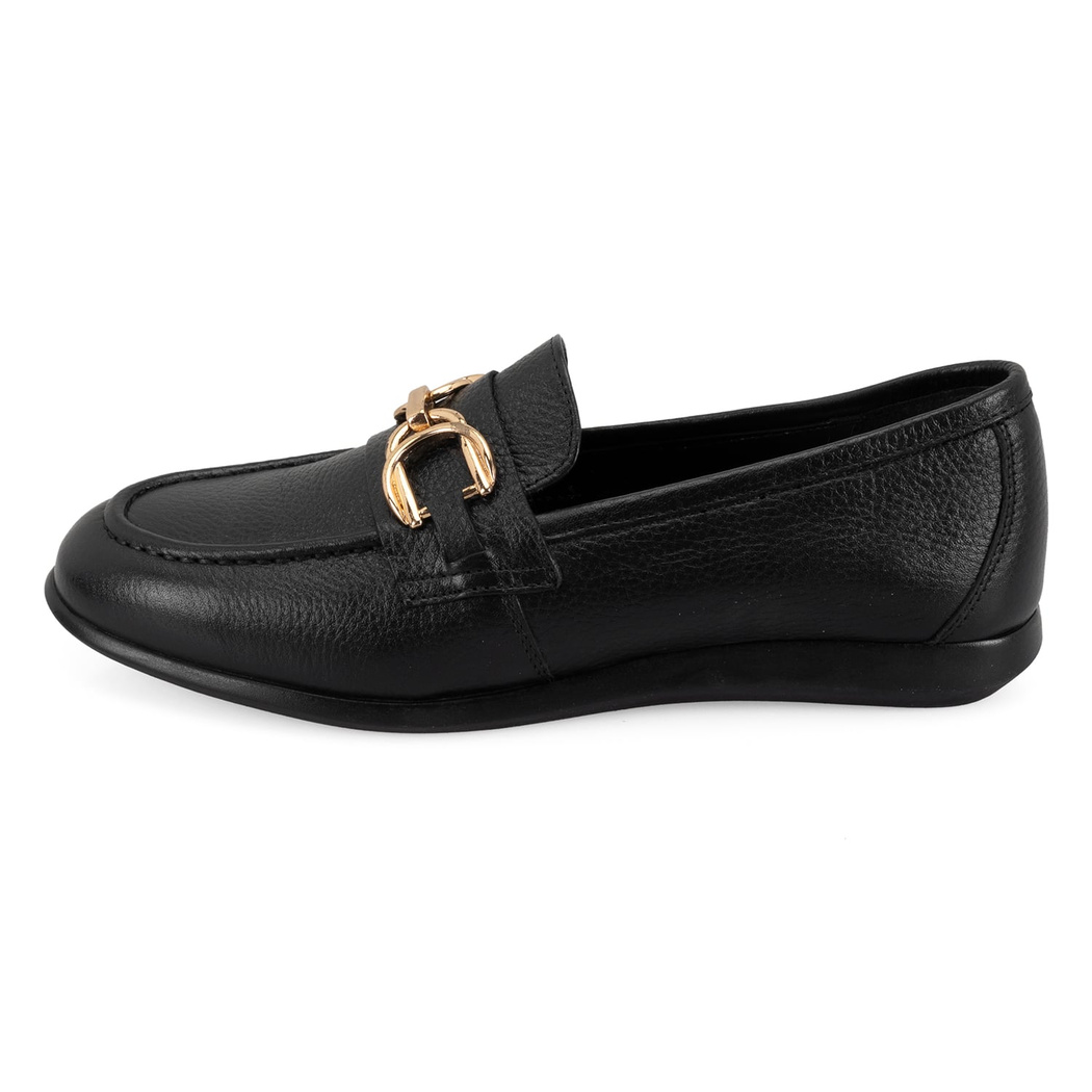 Kadın Siyah Günlük Deri Ayakkabı