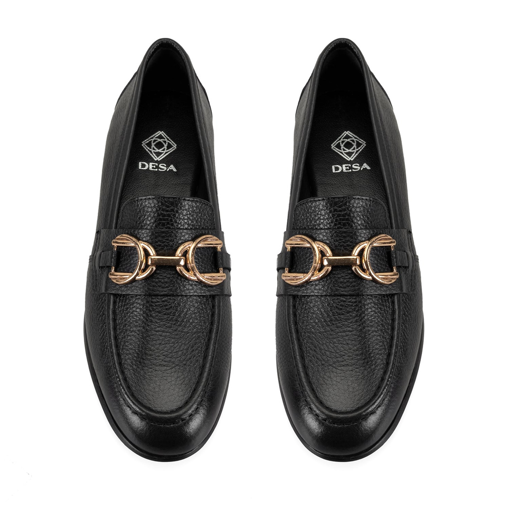 Kadın Siyah Günlük Deri Ayakkabı