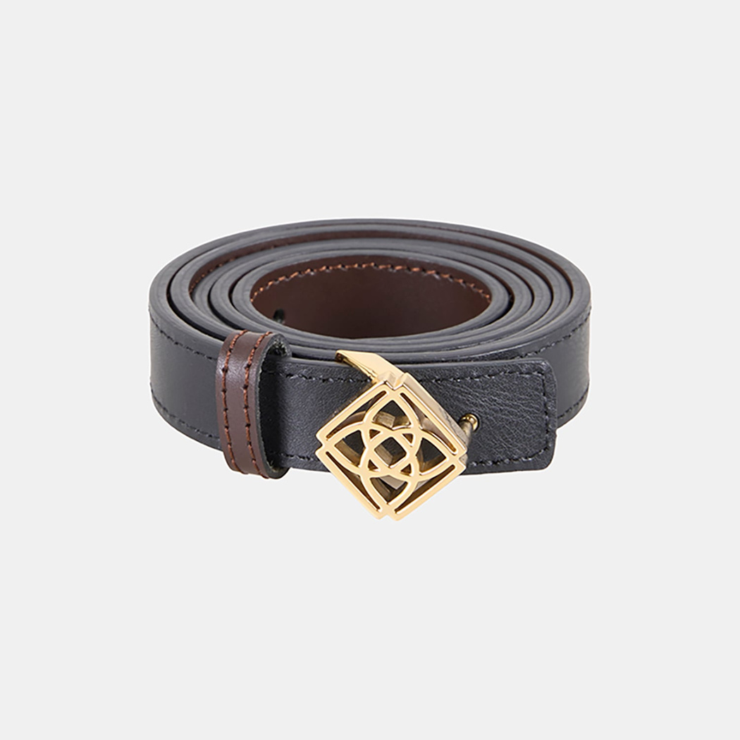 Kadın Siyah / Kahve Çift Taraflı Deri Kemer