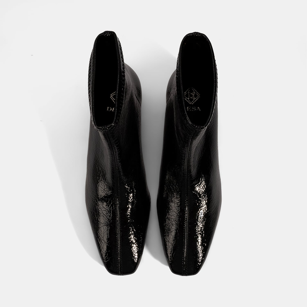 Kadın Siyah Kalın Topuklu Stretch Bot