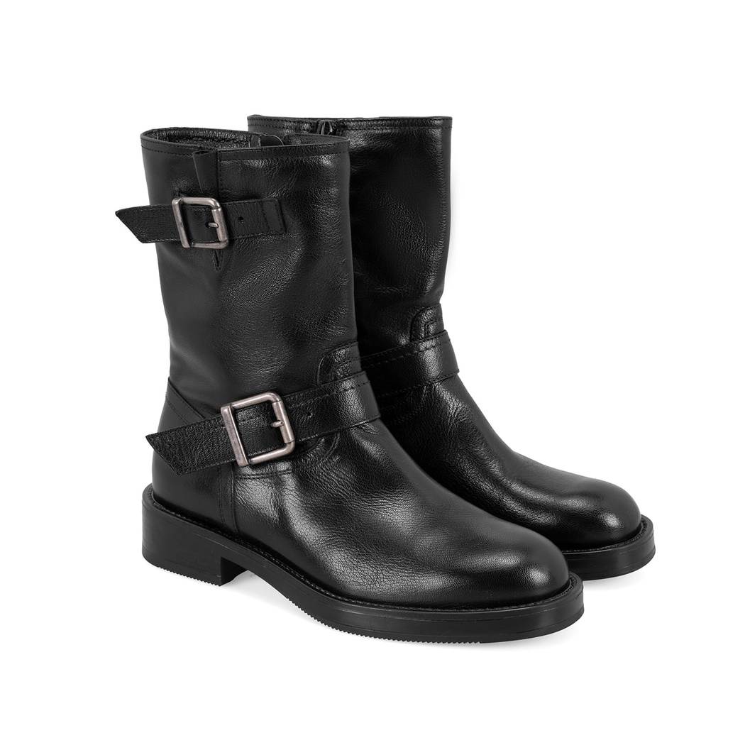 Kadın Siyah Kemer Aksesuarlı Kadın Bot