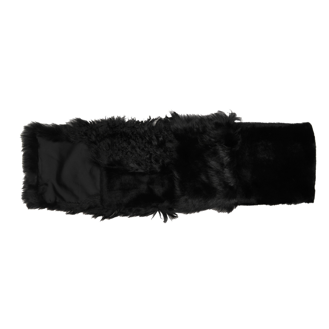 Kadın Siyah Kürk Şal Yaka