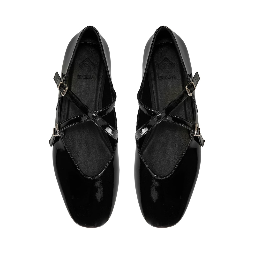 Kadın Siyah Mary Jane Deri Günlük Ayakkabı