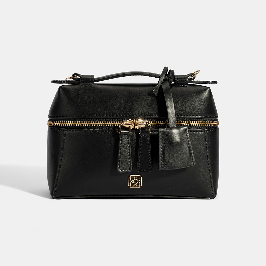 Kadın Siyah Mini Deri El Çantası