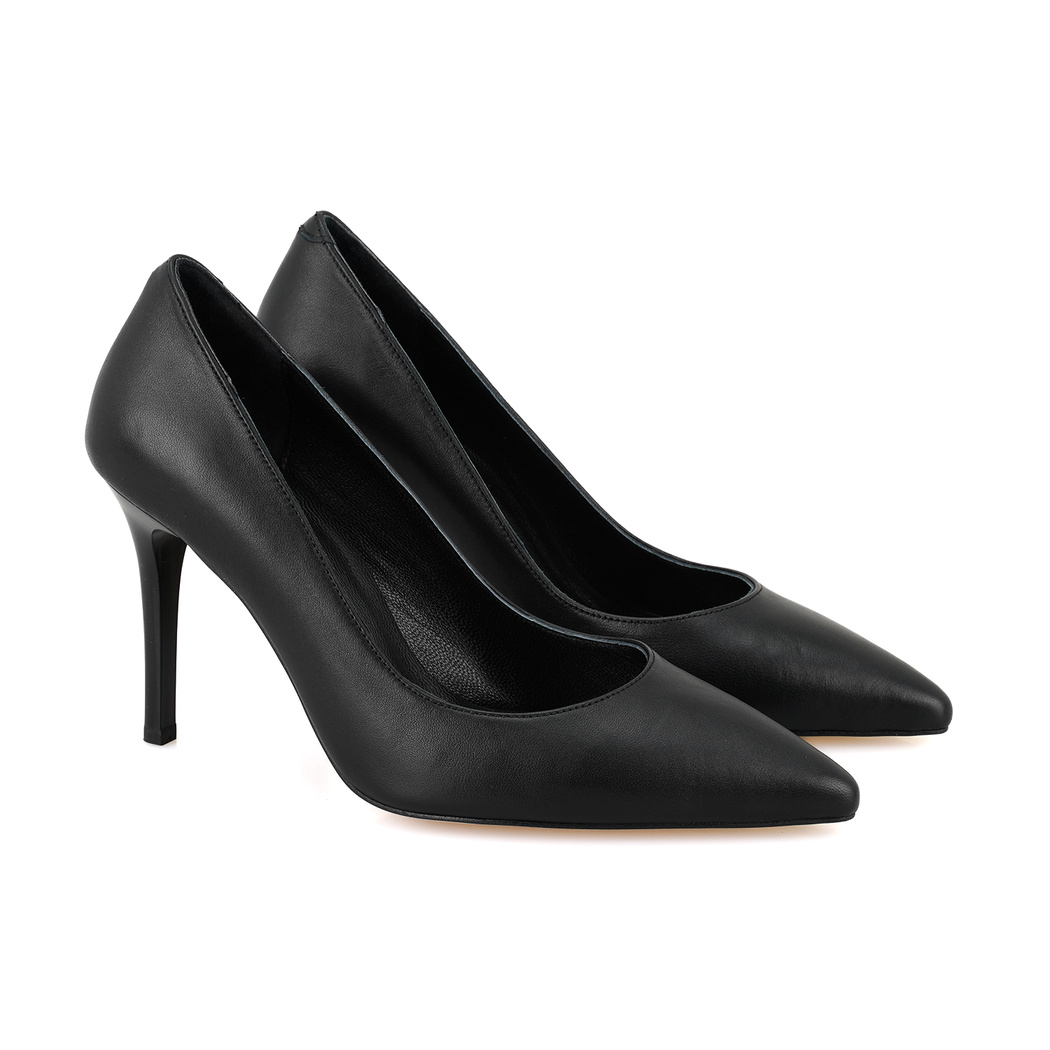 Kadın Siyah Napa Deri Stiletto