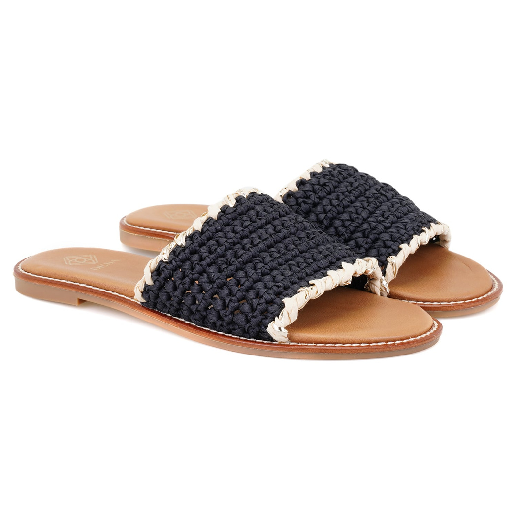 Kadın Siyah Örgülü Terlik