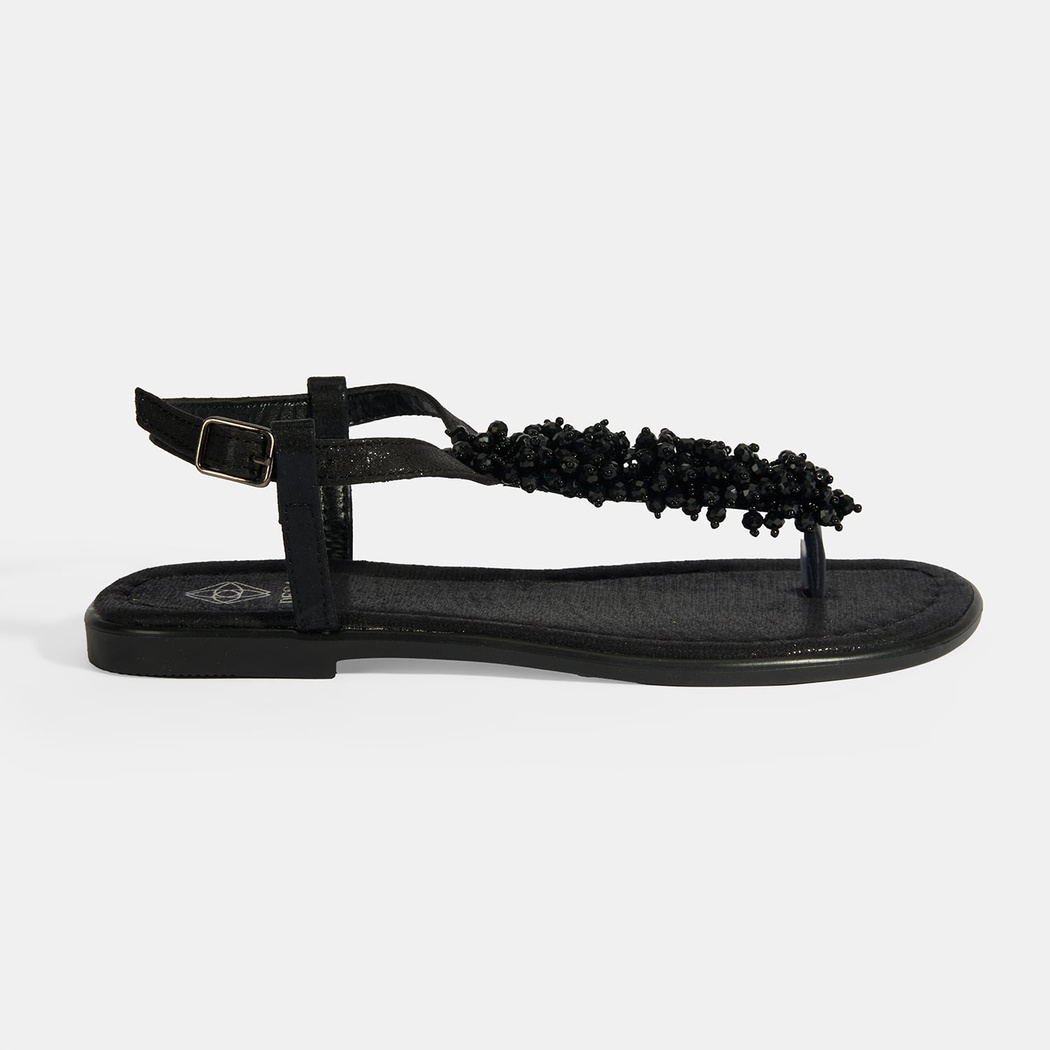 Kadın Siyah Parmak Arası Sandalet