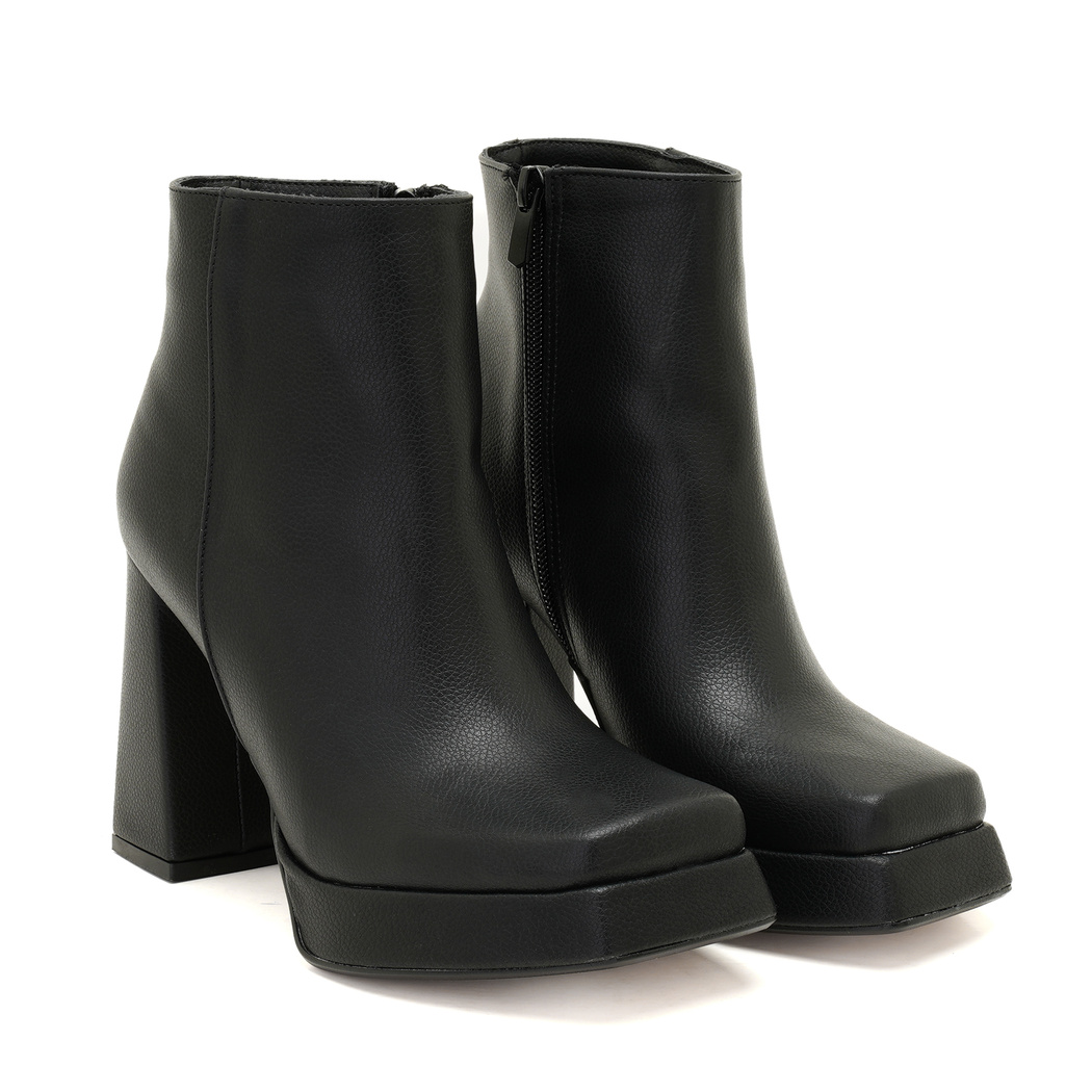 Kadın Siyah Platform Topuklu Bot