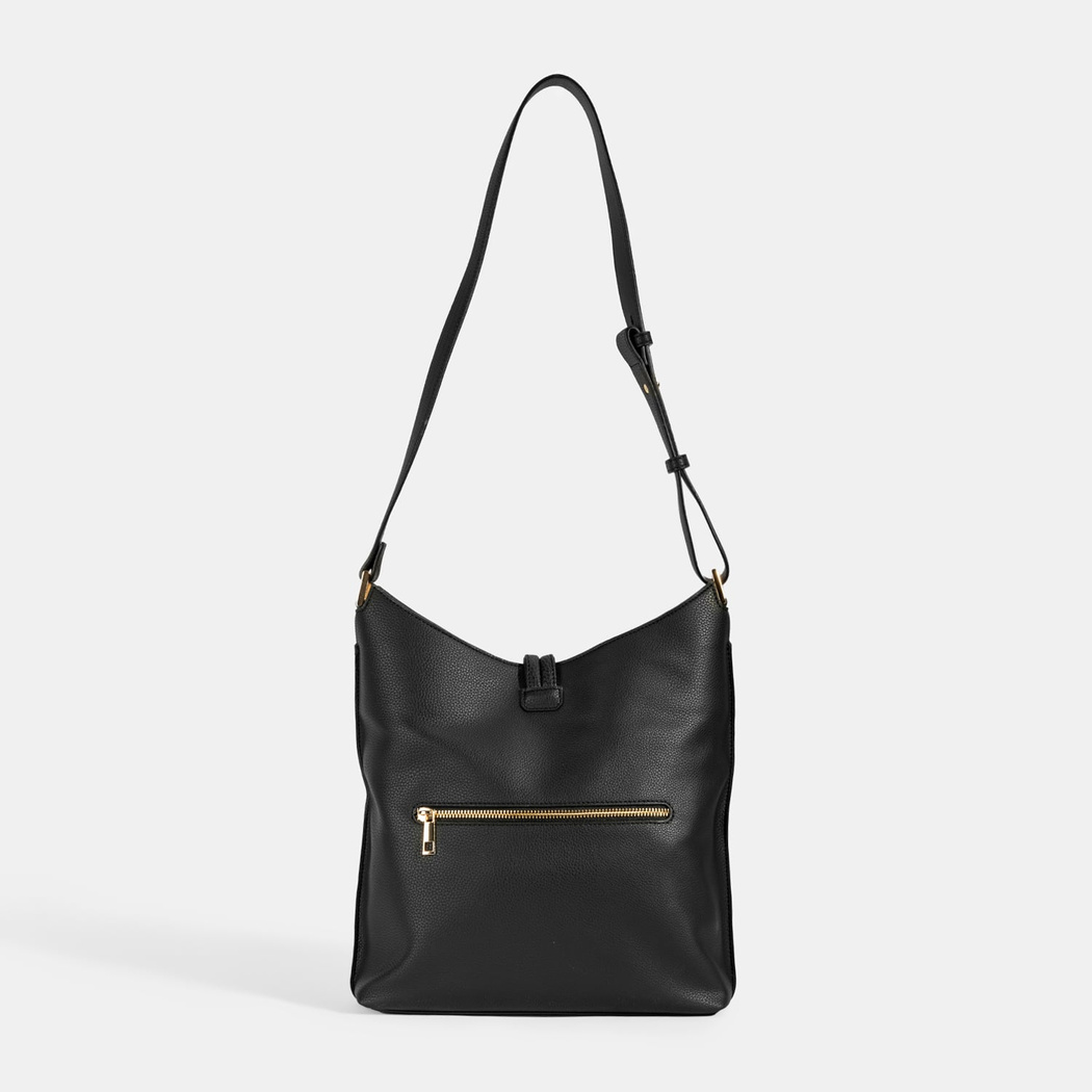 Kadın Siyah Püskül Detaylı Omuz Çantası