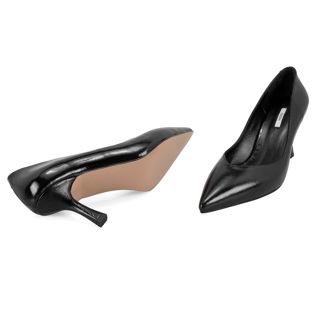 Kadın Siyah Rugan Stiletto
