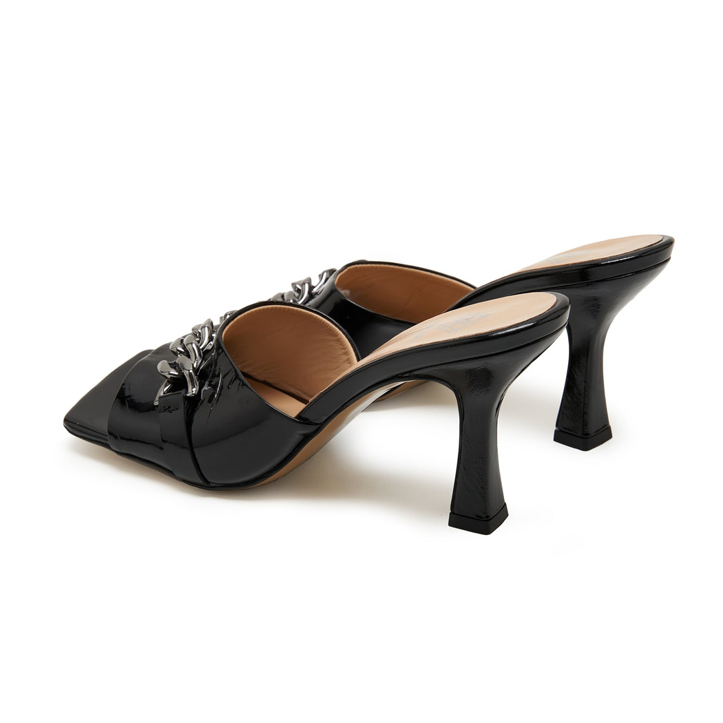 Kadın Siyah Rugan Terlik