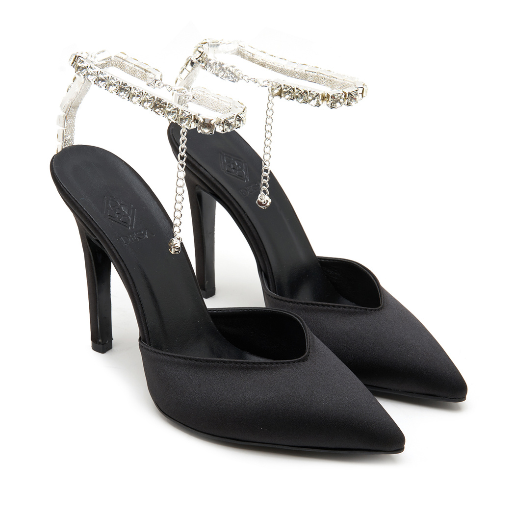 Kadın Siyah Saten Abiye Ayakkabı