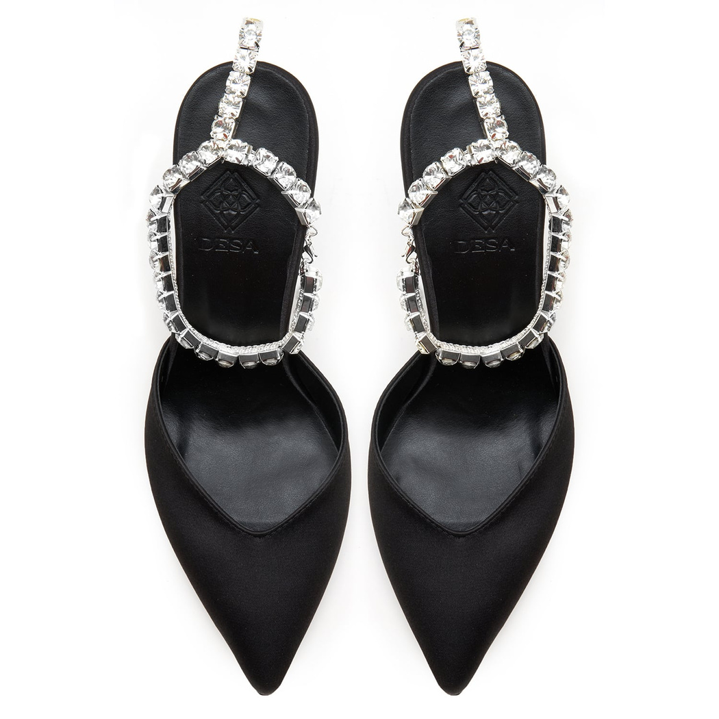 Kadın Siyah Saten Abiye Ayakkabı