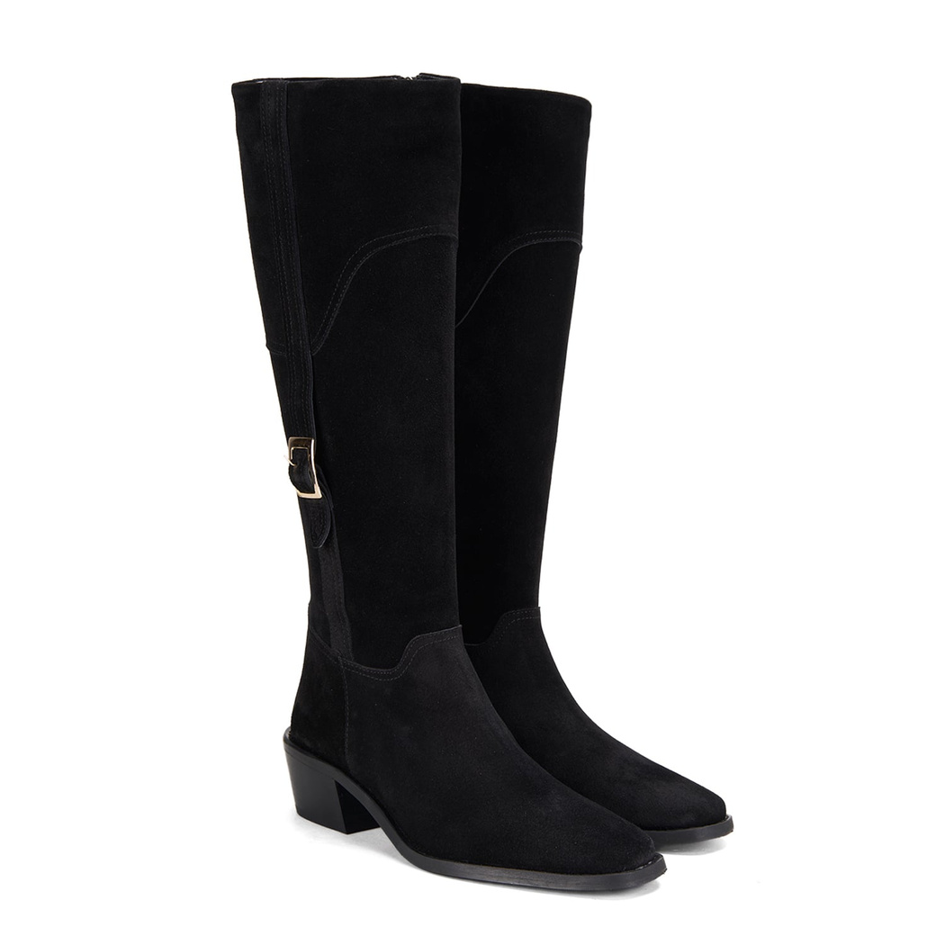 Kadın Siyah Süet Çizme