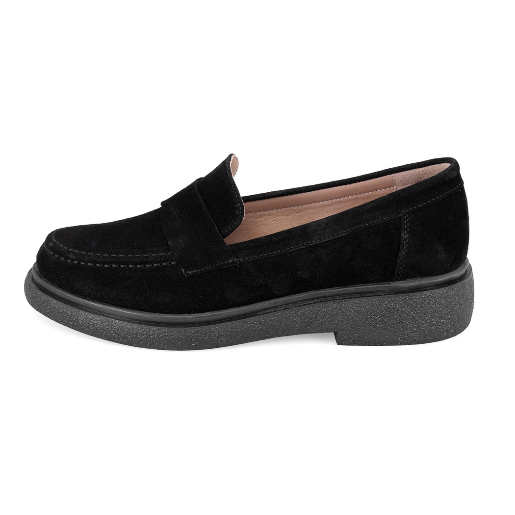 Kadın Siyah Süet Deri Loafer