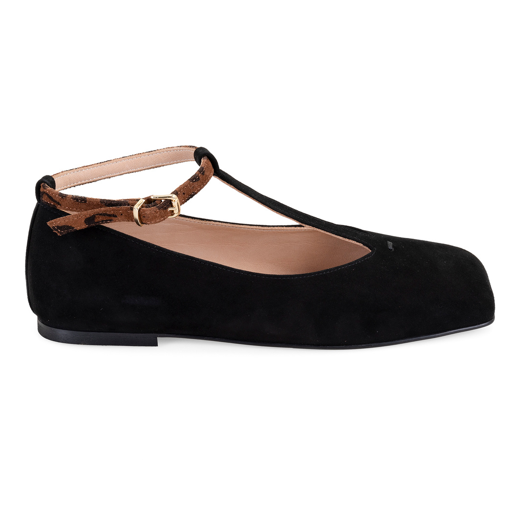 Kadın Siyah Süet Mary Jane Babet