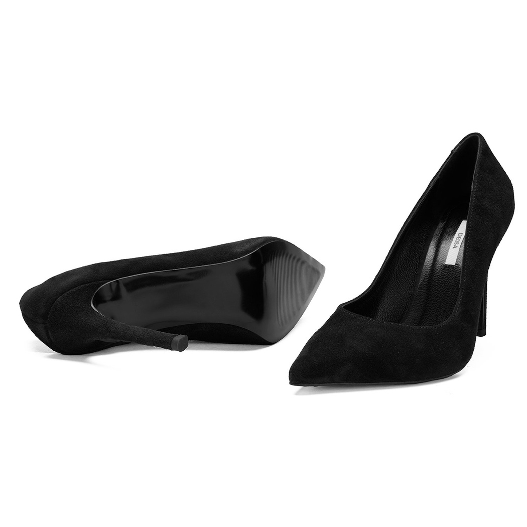 Kadın Siyah Süet Stiletto