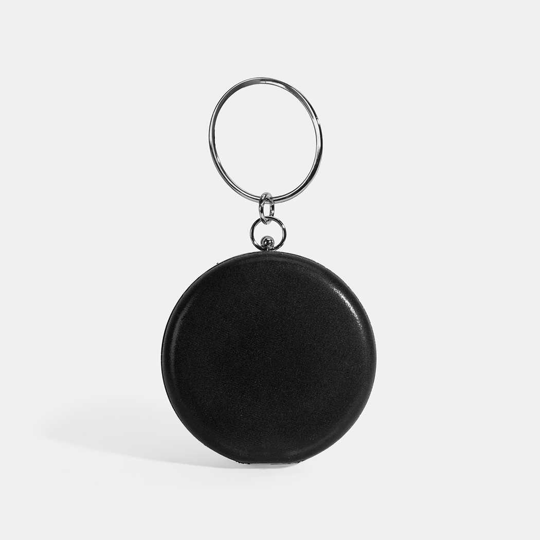 Kadın Siyah Taş Detaylı Gece El Çantası