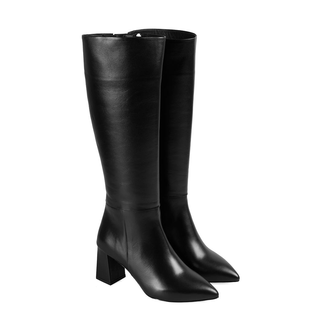 Kadın Siyah Topuklu Çizme