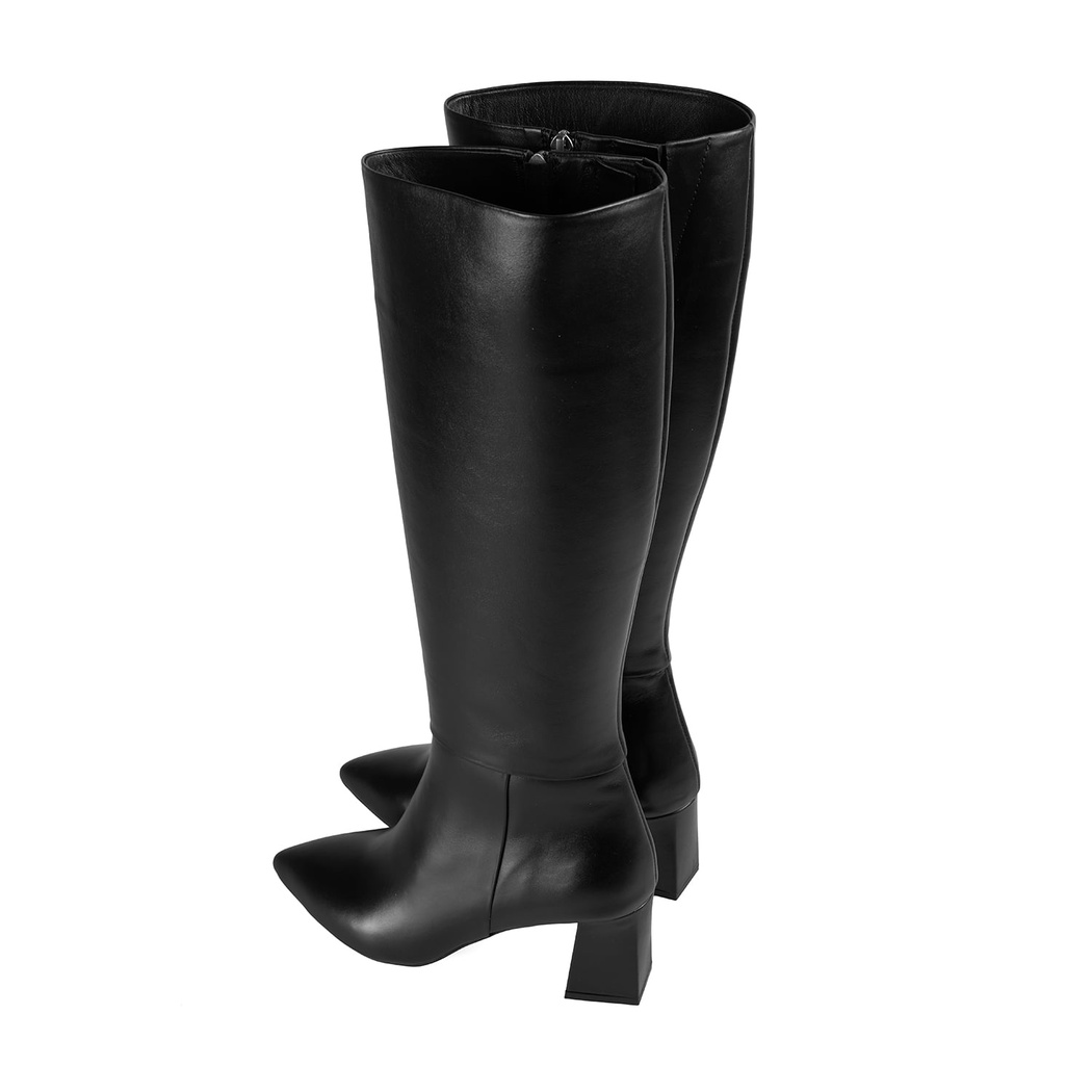 Kadın Siyah Topuklu Çizme