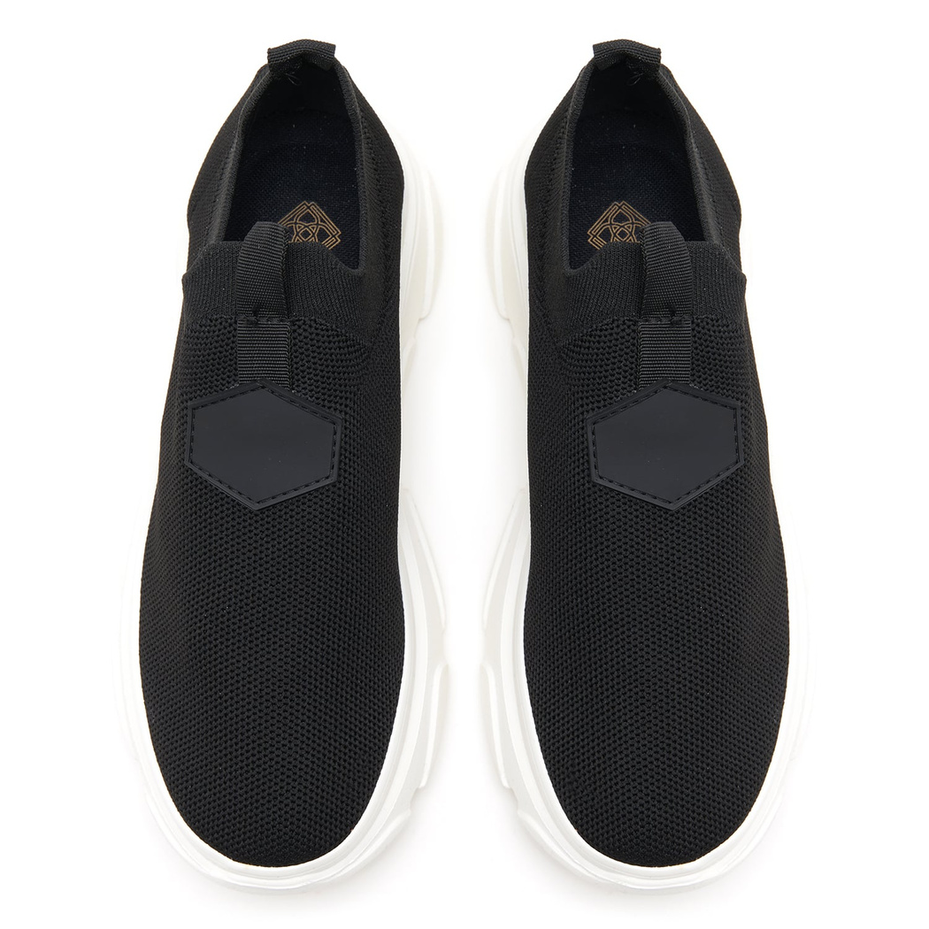 Kadın Siyah Triko Spor Ayakkabı